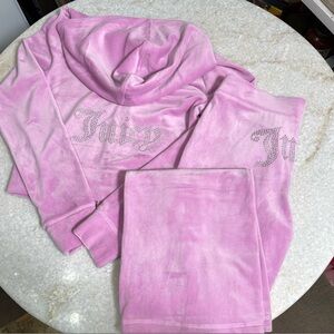 Juicy Couture y2k Dewberry velour rhinestone bling tracksuit size small